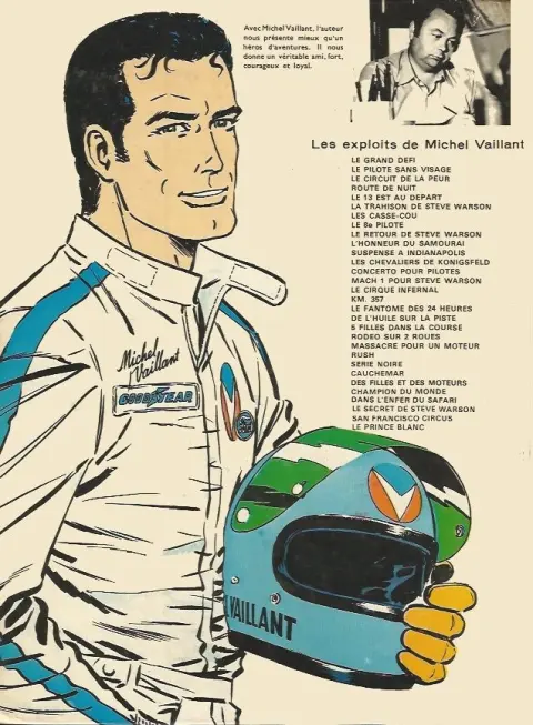 Verso de l'album Michel Vaillant Tome 9 Le retour de Steve Warson