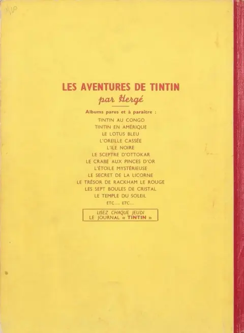 Verso de l'album Quick et Flupke - Gamins de Bruxelles 1e série