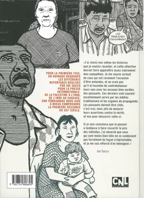 Verso de l'album Reportages