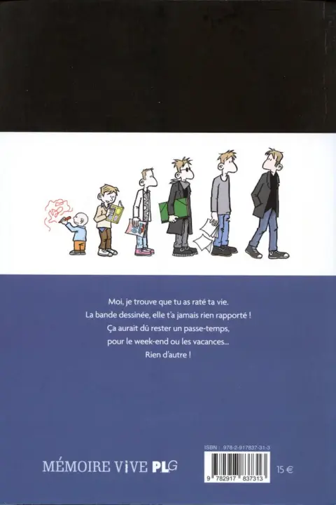 Verso de l'album La Bande dessinée ou comment j'ai raté ma vie
