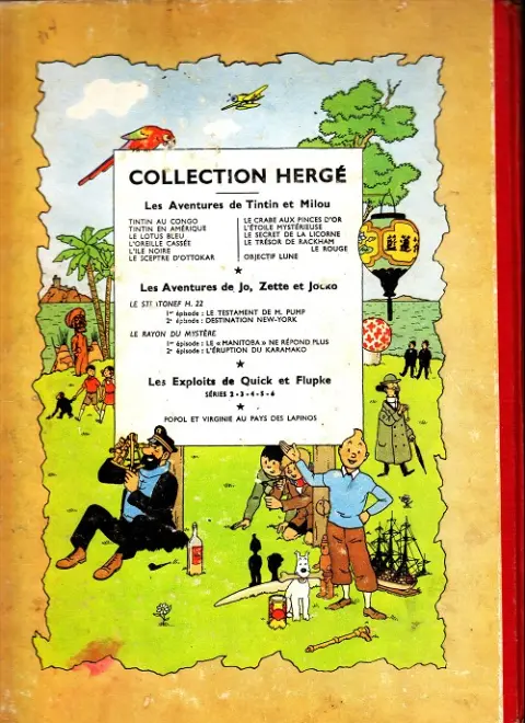Verso de l'album Tintin Tome 9 Le crabe aux pinces d'or