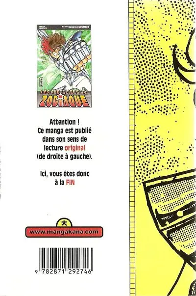 Verso de l'album Saint Seiya - Les Chevaliers du Zodiaque 26 Vers Élision !
