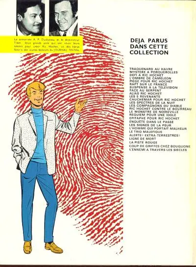 Verso de l'album Ric Hochet Tome 26 L'ennemi à travers les siècles