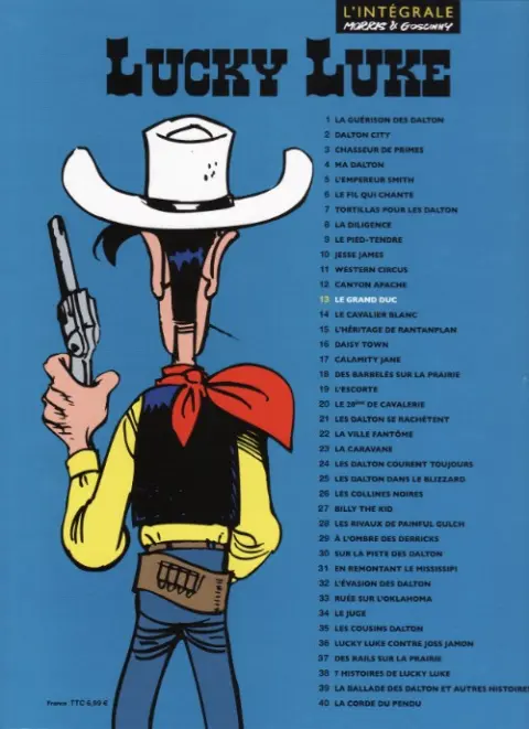 Verso de l'album Lucky Luke Tome 13 Le grand Duc