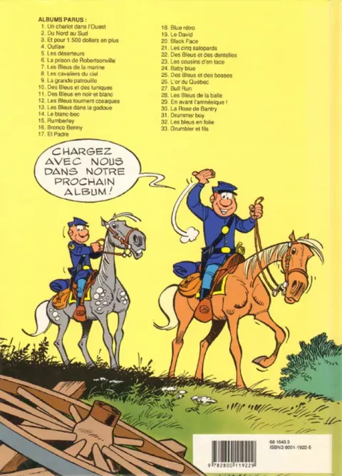 Verso de l'album Les Tuniques Bleues Tome 33 Grumbler et fils