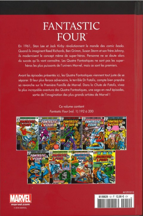 Verso de l'album Le meilleur des Super-Héros Marvel Tome 12 Fantastic Four