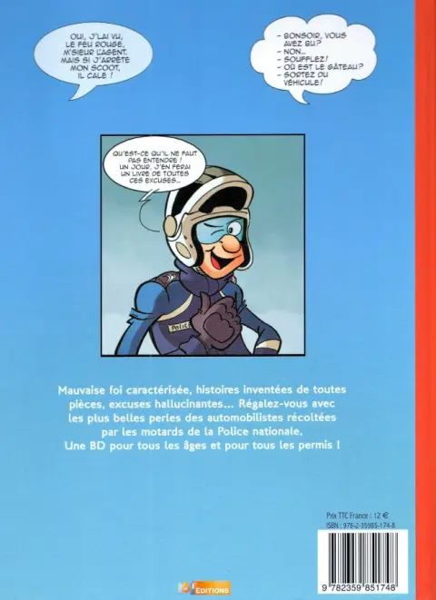 Verso de l'album Brèves de Volant