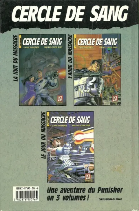 Verso de l'album Super Héros Tome 15 Punisher : Cercle de sang 1/3 - La nuit du massacre