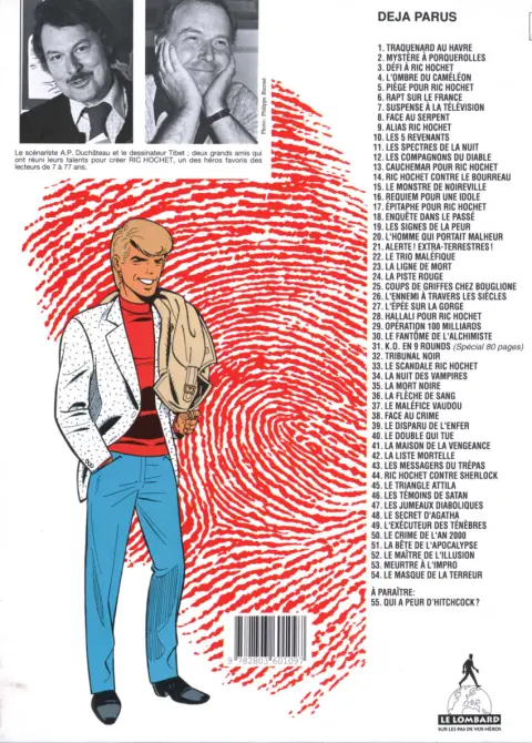 Verso de l'album Ric Hochet Tome 31 K.O. en 9 rounds