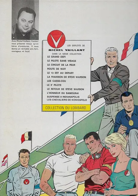 Verso de l'album Michel Vaillant Tome 9 Le retour de Steve Warson