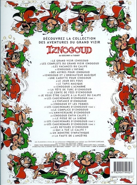 Verso de l'album Iznogoud Tome 24 Les retours d'Iznogoud