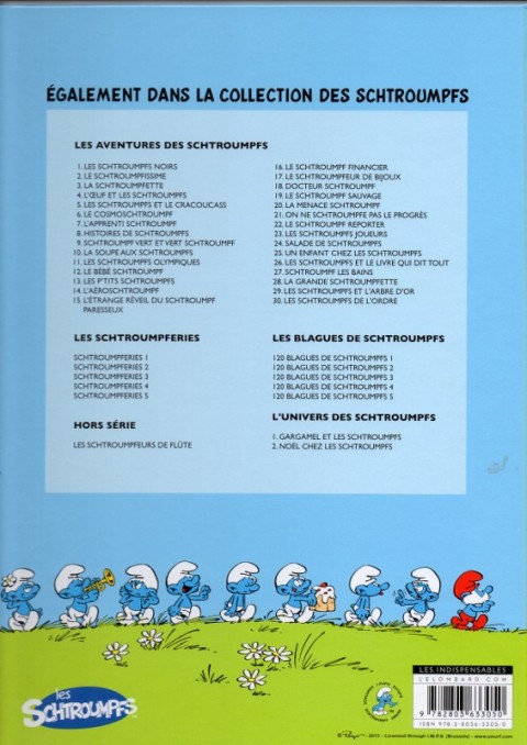 Verso de l'album Les Schtroumpfs Tome 24 Salade de schtroumpfs