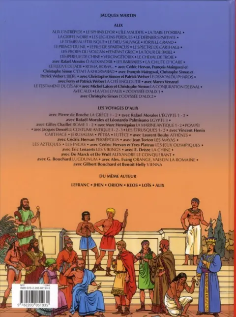 Verso de l'album Les Voyages d'Alix Tome 20 Les jeux olympiques