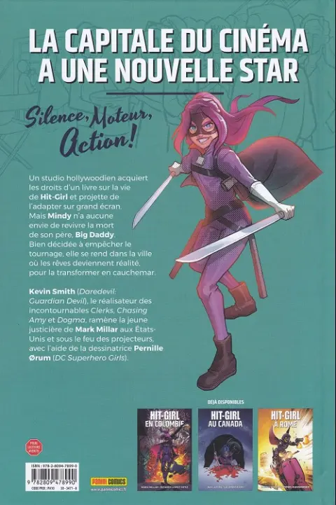 Verso de l'album Hit-Girl Tome 4 Hit-girl à Hollywood