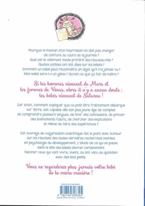 Verso de l'album ... Et les bébés viennent de Saturne !