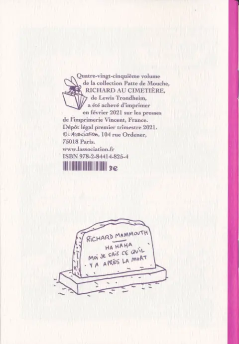Verso de l'album Richard Tome 3 Richard au cimetière