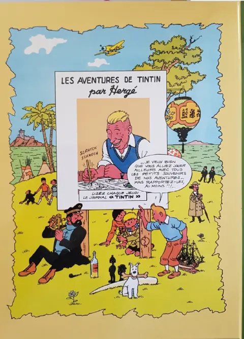 Verso de l'album Tintin Ovni 666 pour Vanuatu