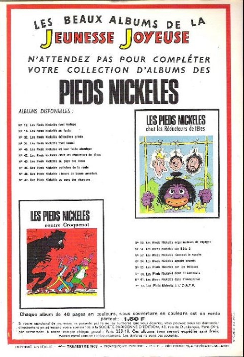 Verso de l'album Bibi Fricotin 2e Série - Societé Parisienne d'Edition Tome 62 Bibi Fricotin en l'an 3000