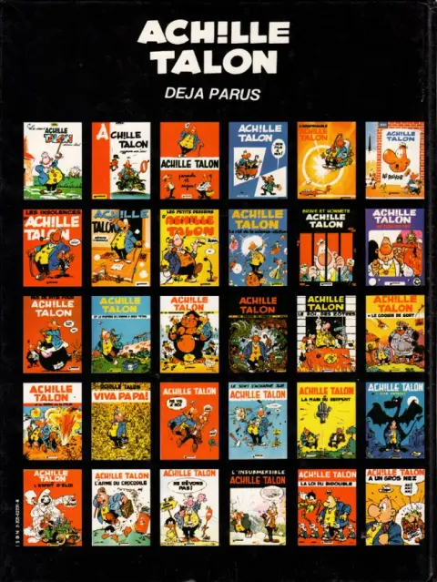 Verso de l'album Achille Talon Tome 31 Il n'y a (Dieu merci) qu'un seul Achille Talon