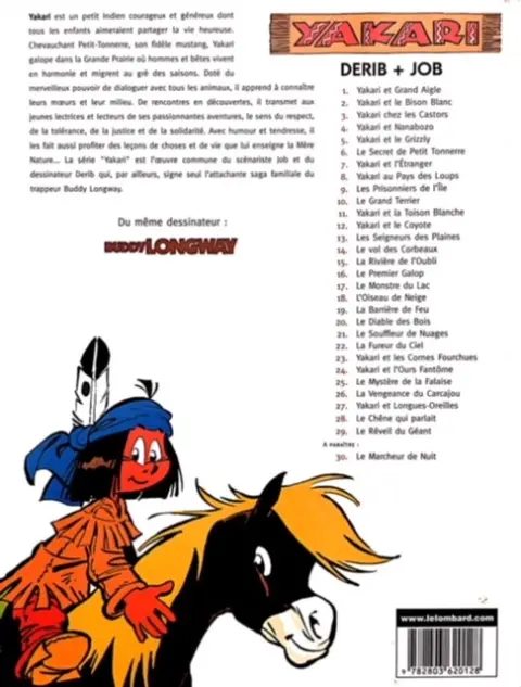 Verso de l'album Yakari Tome 19 La barrière de feu