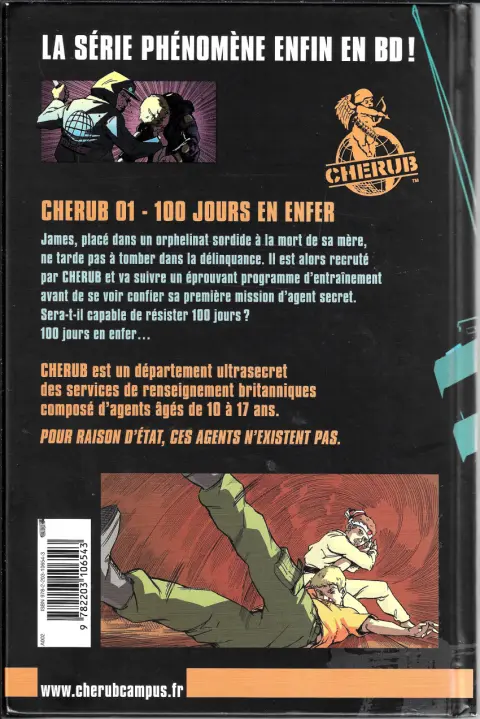 Verso de l'album Cherub Mission 1 100 jours en enfer