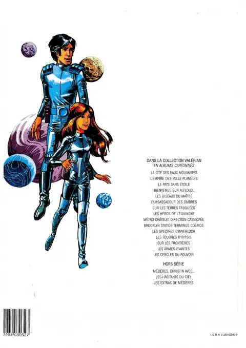 Verso de l'album Valérian Tome 12 Les foudres d'Hypsis