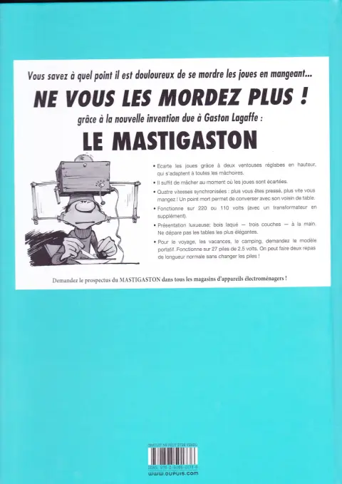 Verso de l'album Gaston Tome 2 Le génie de Lagaffe