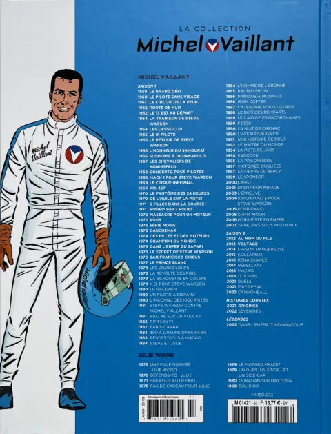 Verso de l'album Michel Vaillant La Collection 33 Le prince blanc