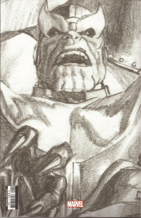 Verso de l'album Les vilains Marvel 1 Thanos