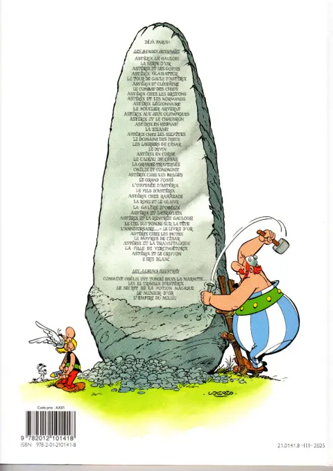 Verso de l'album Astérix Tome 9 Astérix et les Normands