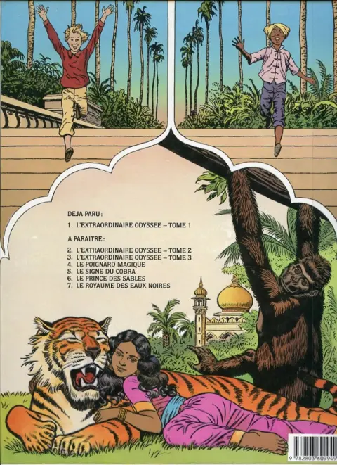 Verso de l'album Corentin L'extraordinaire Odyssée Tome 1
