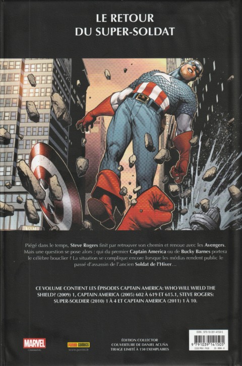 Verso de l'album Captain America 4 Le procès de Captain America