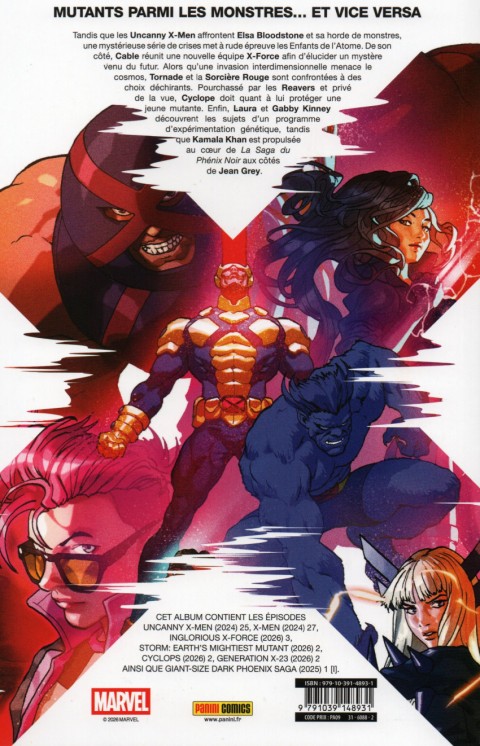 Verso de l'album X-Men - Shadows of Tomorrow Volume 05