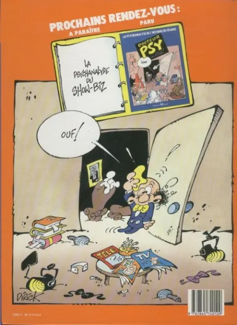 Verso de l'album Docteur Psy Tome 2 La psychanalyse de la télévision