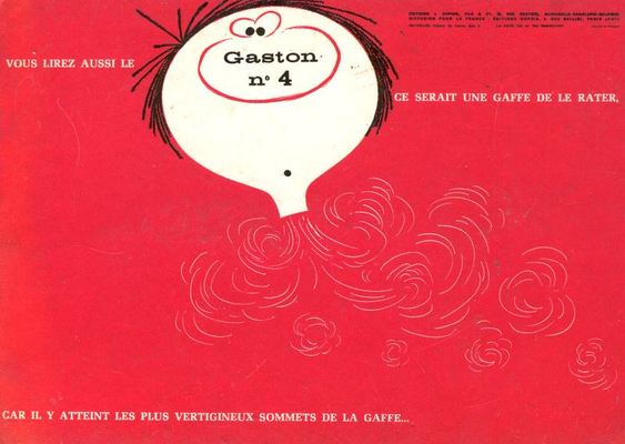 Verso de l'album Gaston Tome 3 Gaffes à gogo