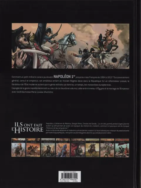 Verso de l'album Ils ont fait l'Histoire Tome 9 Napoléon - Tome 2/3