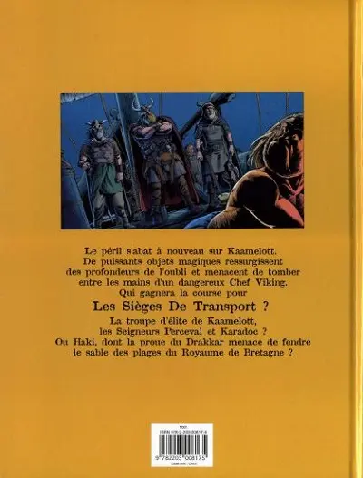 Verso de l'album Kaamelott Tome 2 Les sièges de transport