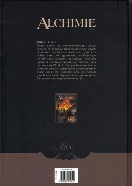 Verso de l'album Alchimie Tome 1 L'Épreuve du feu
