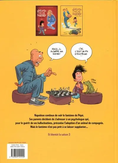 Verso de l'album Mon pépé est un fantôme Tome 2 La vie fantastique de Napoléon Tran Saison 2