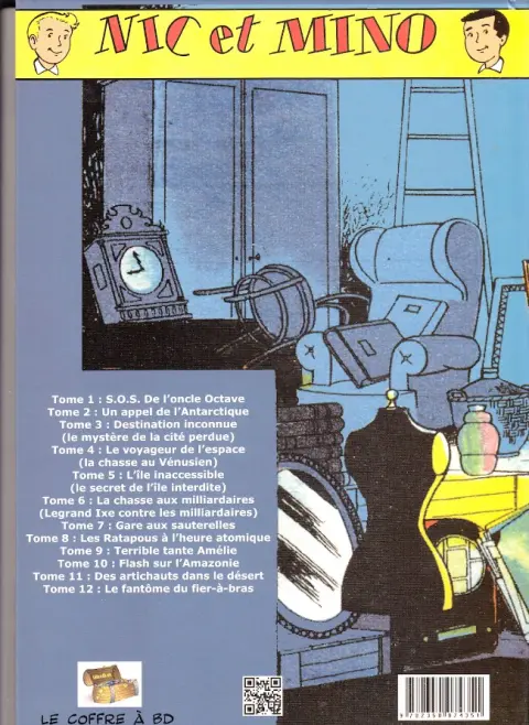 Verso de l'album Nic et Mino Le Coffre à BD Tome 9 Terrible tante Amélie