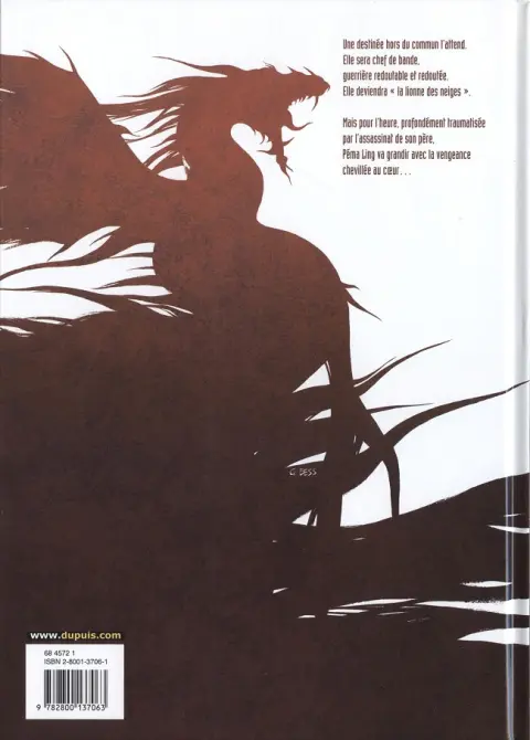 Verso de l'album Péma Ling Tome 1 De larmes et de sang