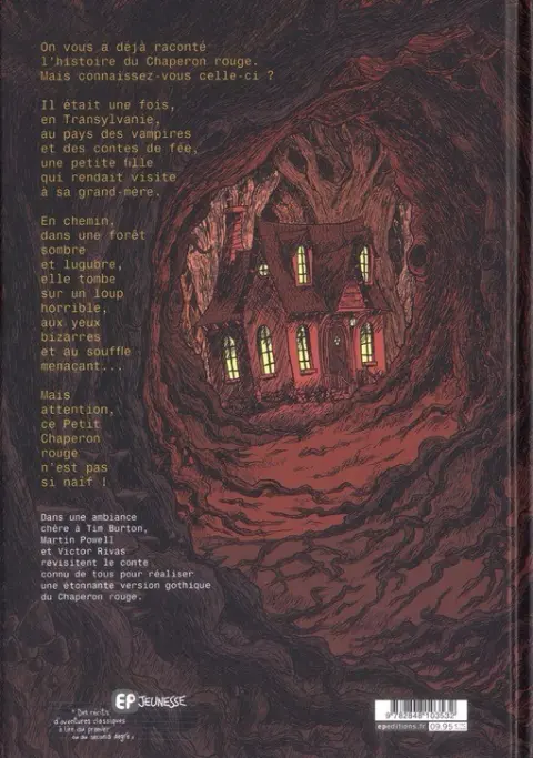 Verso de l'album Le Petit chaperon rouge en Transylvanie