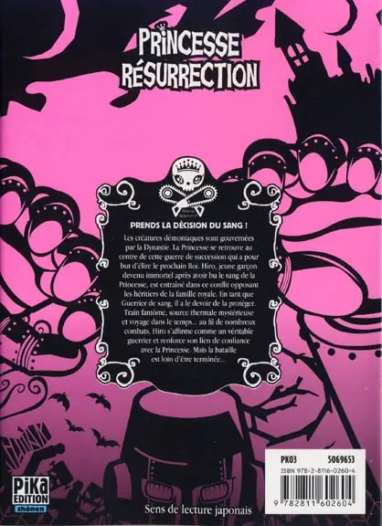 Verso de l'album Princesse résurrection 9