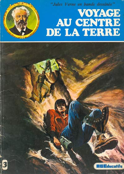 Couverture de l'album Jules Verne en bande dessinée Tome 3 Voyage au centre de la Terre