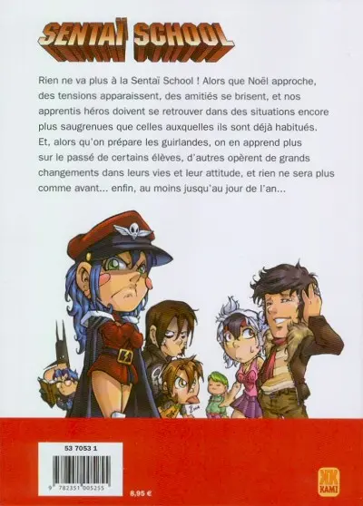 Verso de l'album Sentaï School - L'École des héros 5 Spécial Noël