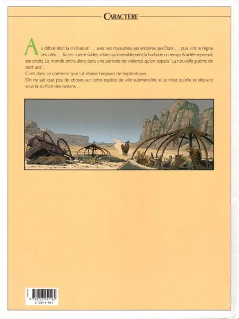 Verso de l'album Septentryon Tome 3 Secteur Glypha