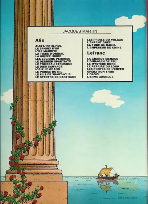 Verso de l'album Alix Tome 2 Le Sphinx d'or