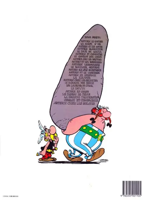 Verso de l'album Astérix Tome 2 La serpe d'or