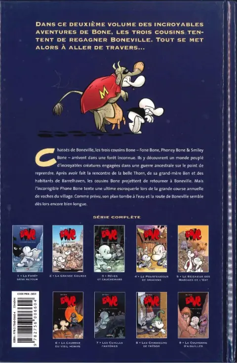 Verso de l'album Bone Tome 2 La Grande Course