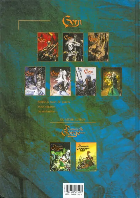 Verso de l'album Gorn Tome 4 Le sang du ciel